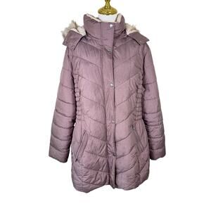 Laundry Shelli Segal Faux Fur Trim Full Zip Coat US Women's 2X Plus
